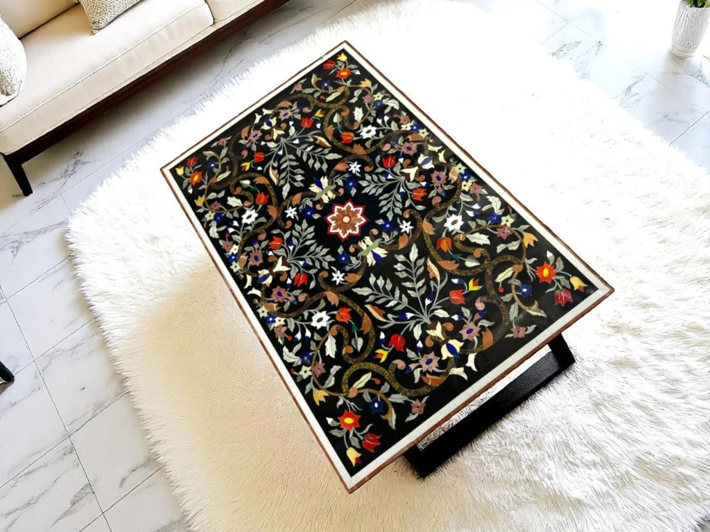 Handmade Marble Table – Elegant Hallway Living Room Decor